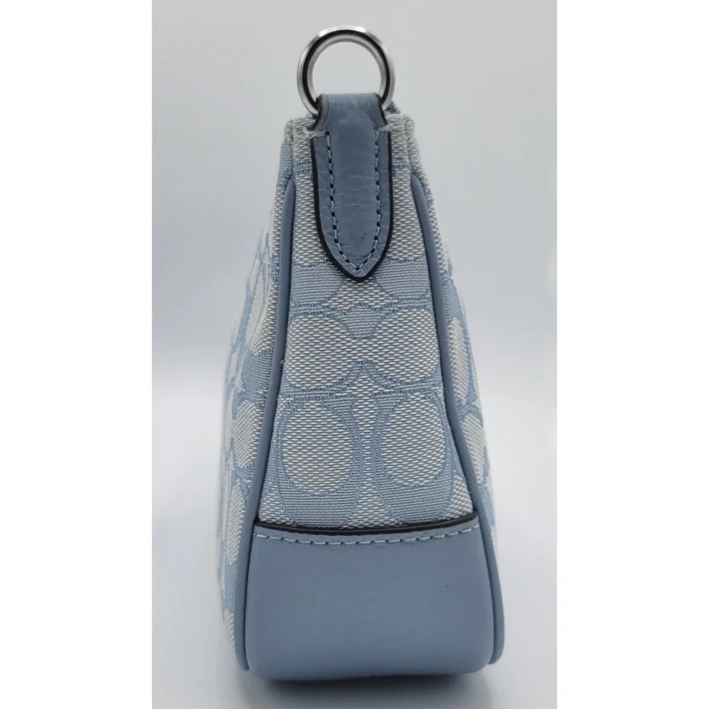 COACH Lonnie Crossbody Baguette Bag Signature Jacquard Marble/Blue Style 8306
